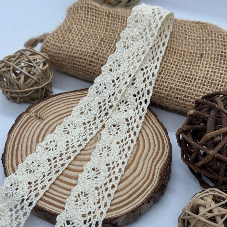 Макраме кружево 6027 2,5 см(150 ярдов/137,1 м.), молочный