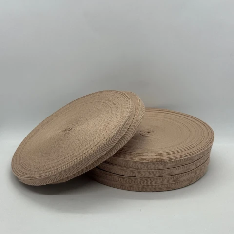 Стрічка кіпер 1 см (40) (40м.), 2182 золото+бежевий