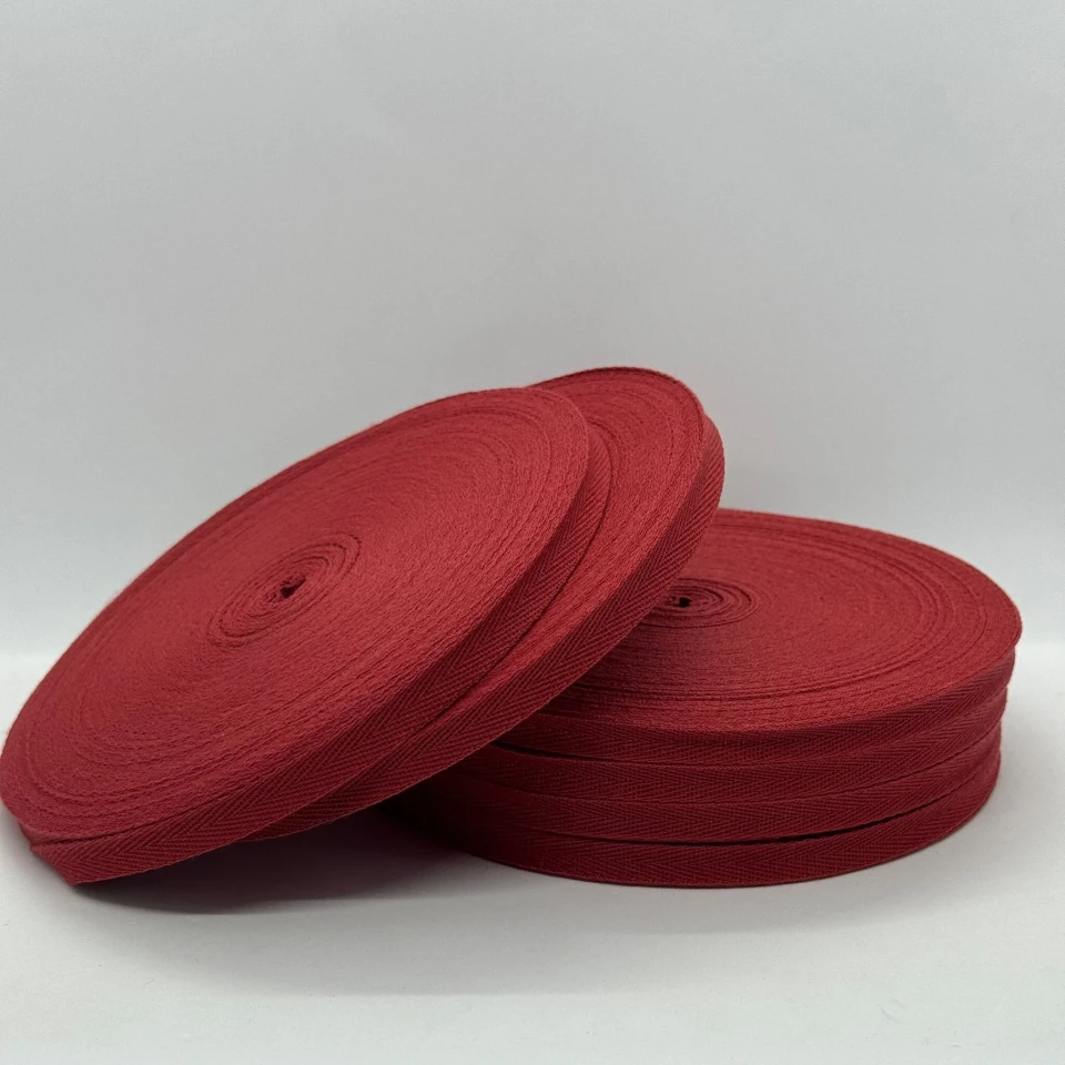 Стрічка кіпер 1 см (40) (40м.), 2215 бордовий