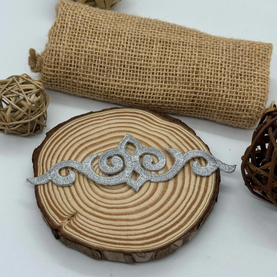 Аплікація клейова люрекс 2379 (20 шт.), срібло