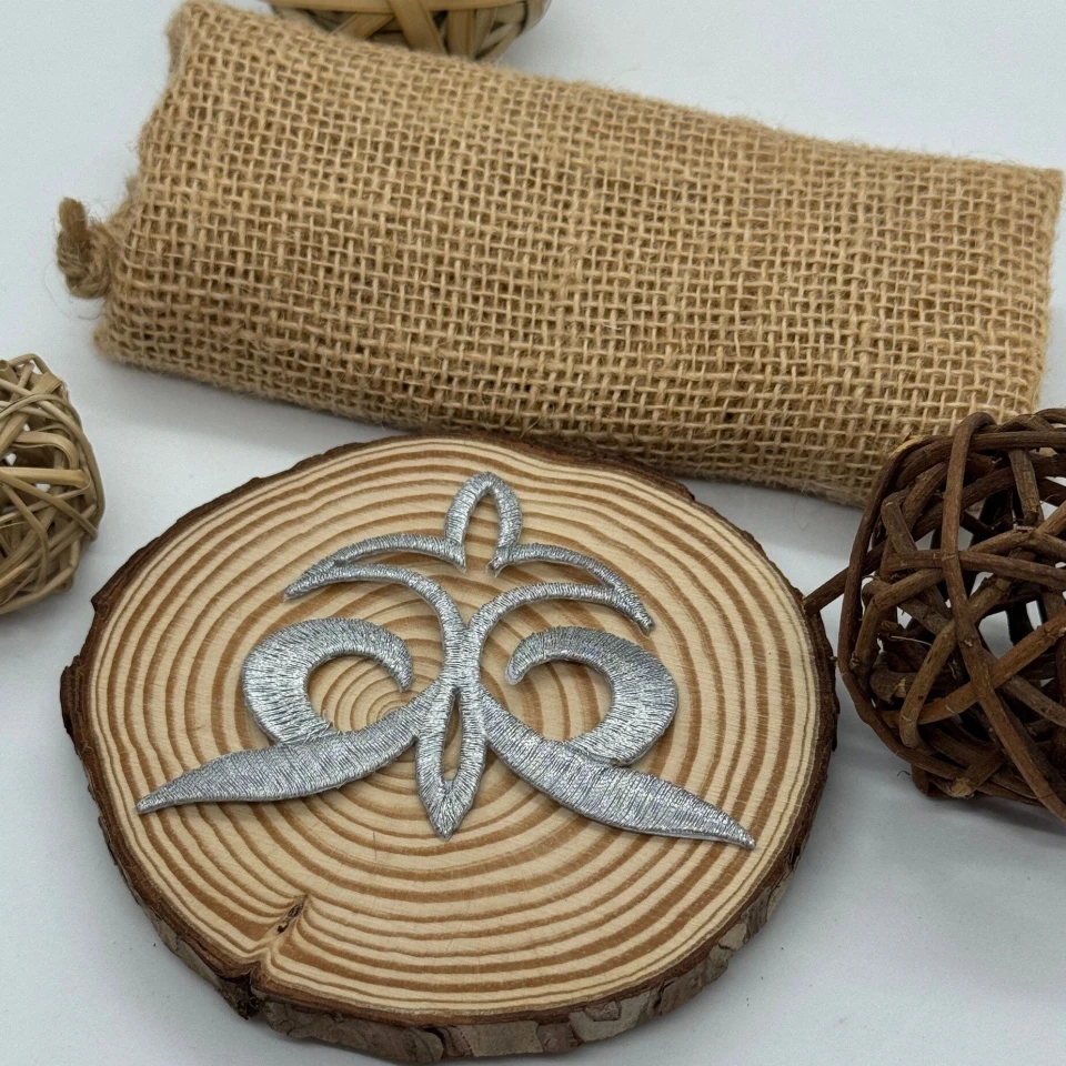 Аплікація клейова люрекс 2823 (20 шт.), срібло