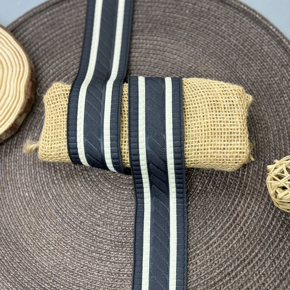 Лампас трикотажний D#1 4 см (50 м), C:4 темно сірий