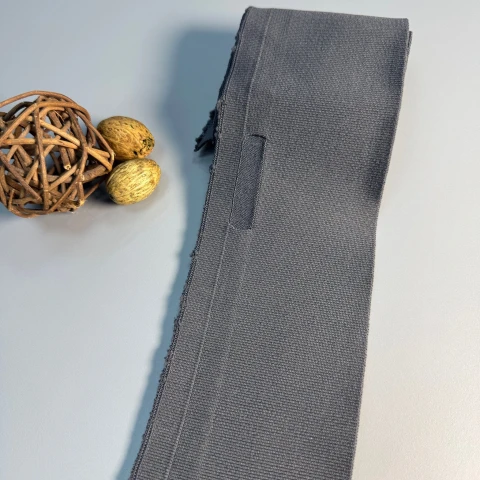 Пояс трикотажний довяз D#1 (8.5см*90 см), темний сірий