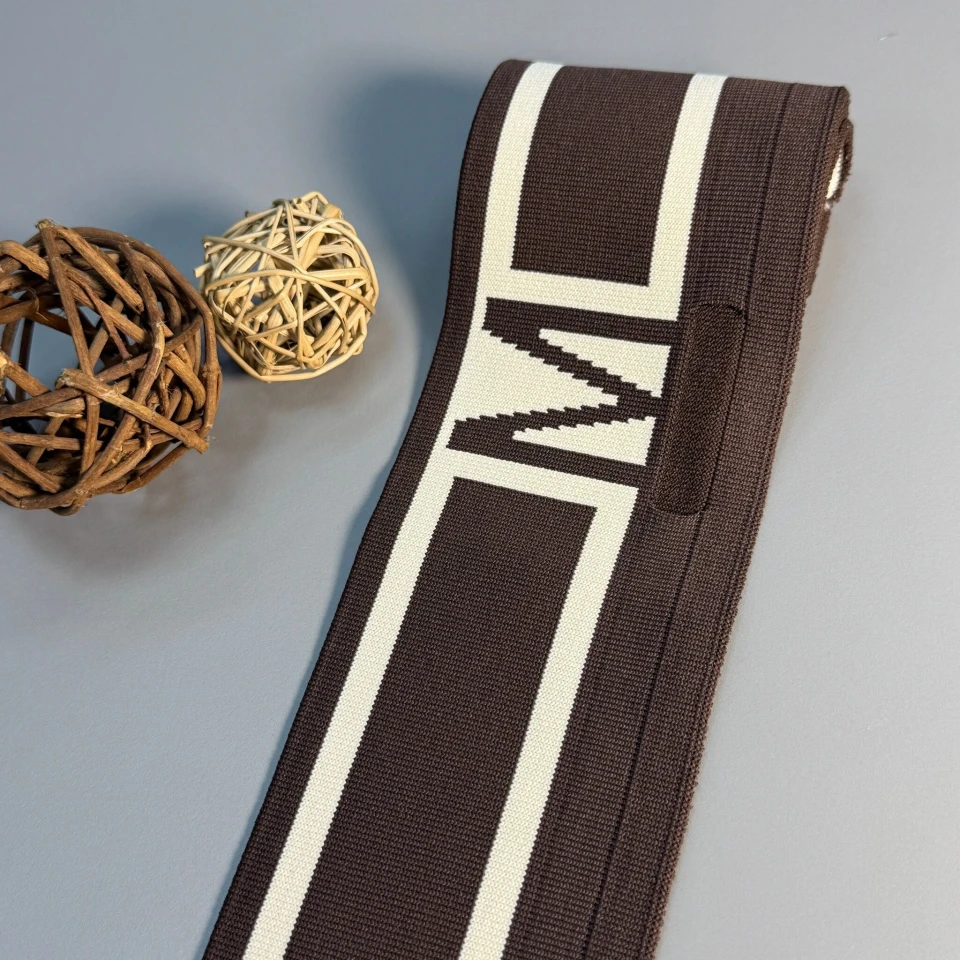 Пояс трикотажний довяз D#3 М (8.5см*90 см), темний бежевий