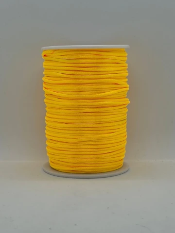 Шнур атласний корсетний 2.3 мм (100 ярдів/91,44 м.), 56 жовтий