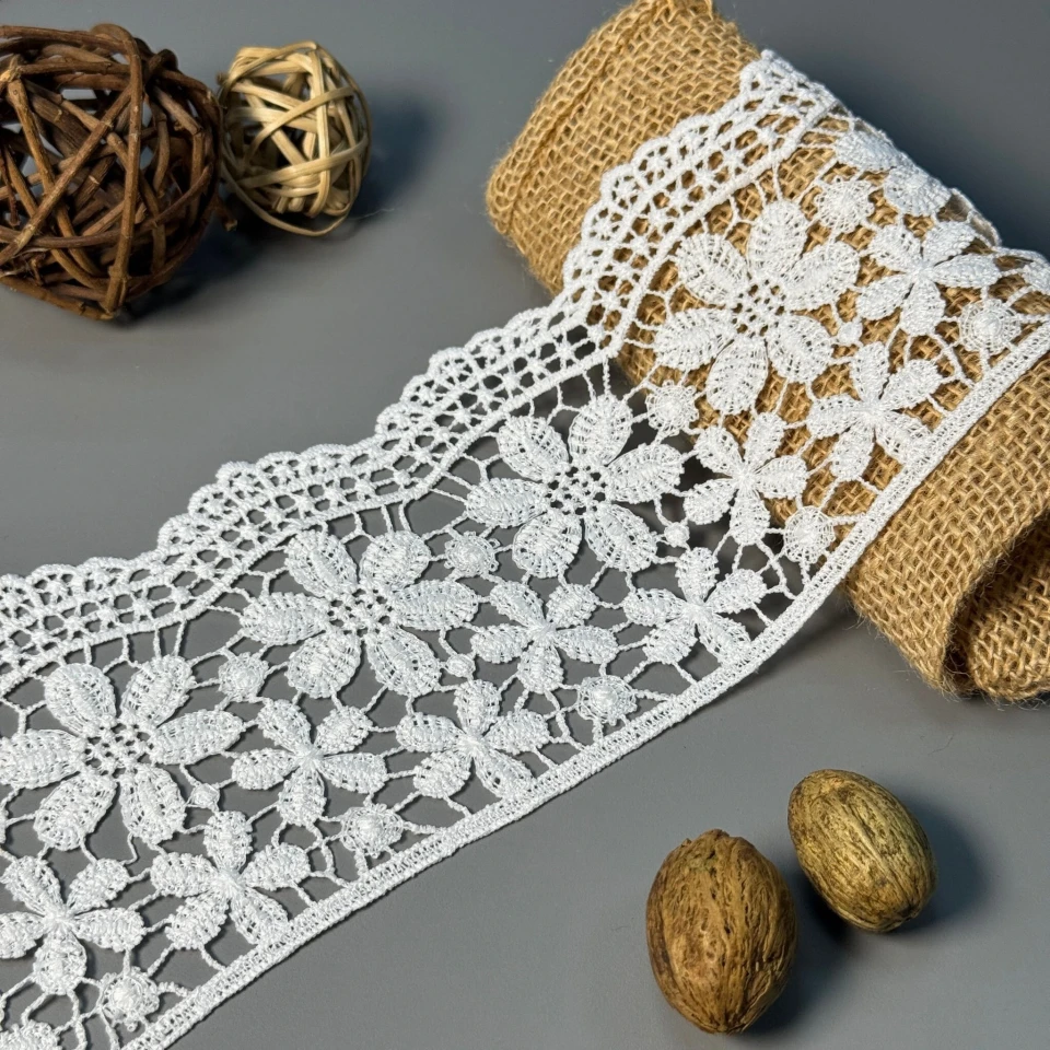 Мереживо поліестер 147 10 см.(19.8-20 метрів), білий (19.8 метрів)