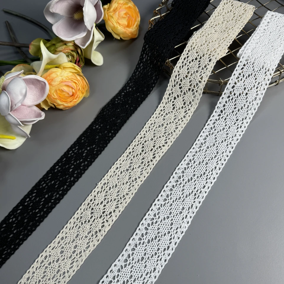 Мереживо макраме 8499 4,5 см (200 ярдів/182,8 м.), чорний