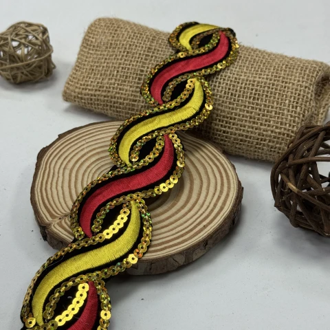 Тасьма клейова люрекс  8199 (4.8 м), жовтий