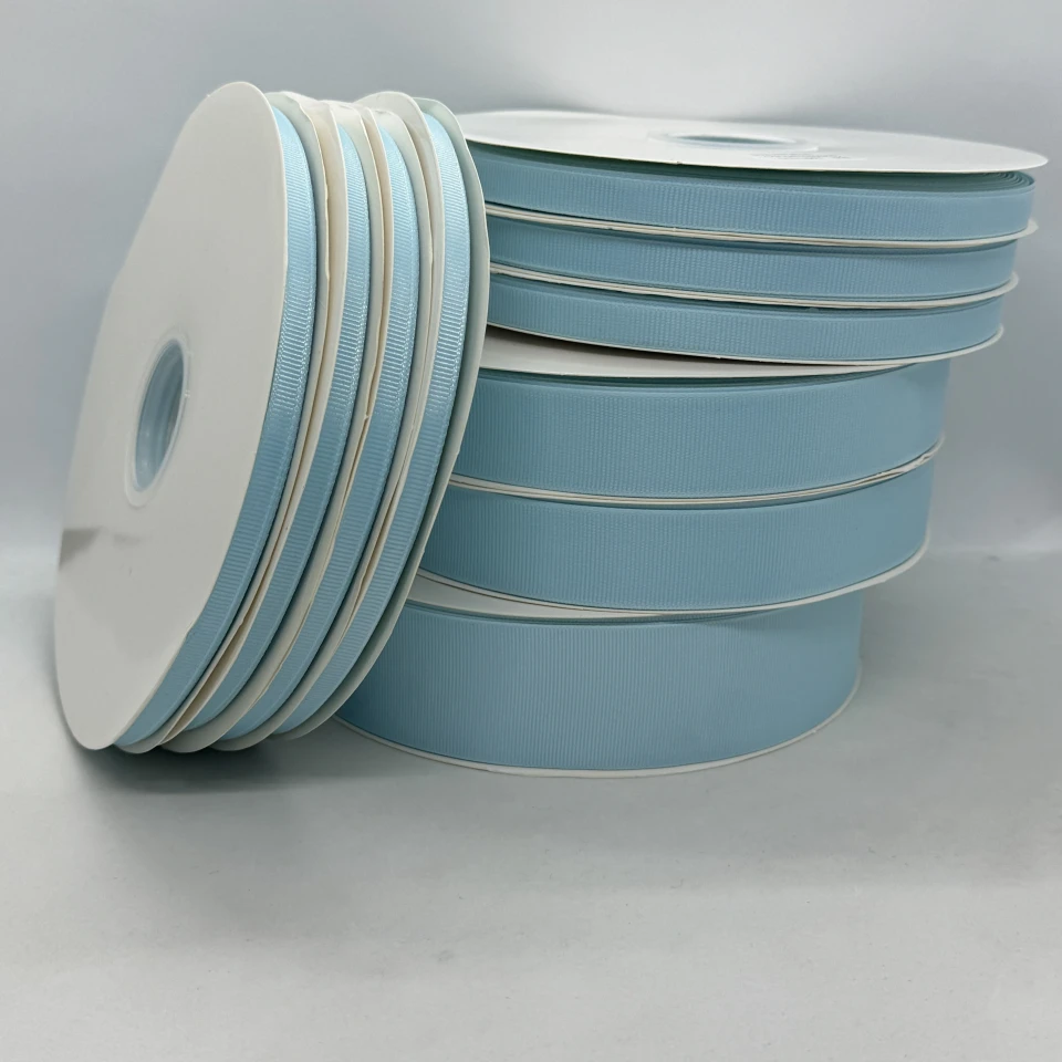 Лента репс 2,5 см (12*100 ярдов/91 м.), 1303 блэк (Морозное небо)