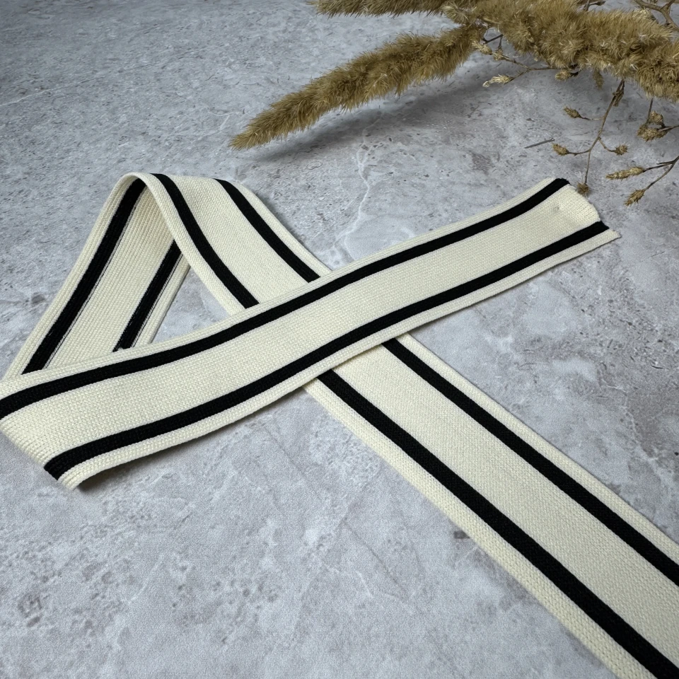 Лампас трикотажный Спорт 4 см (45 м), D:3 белый