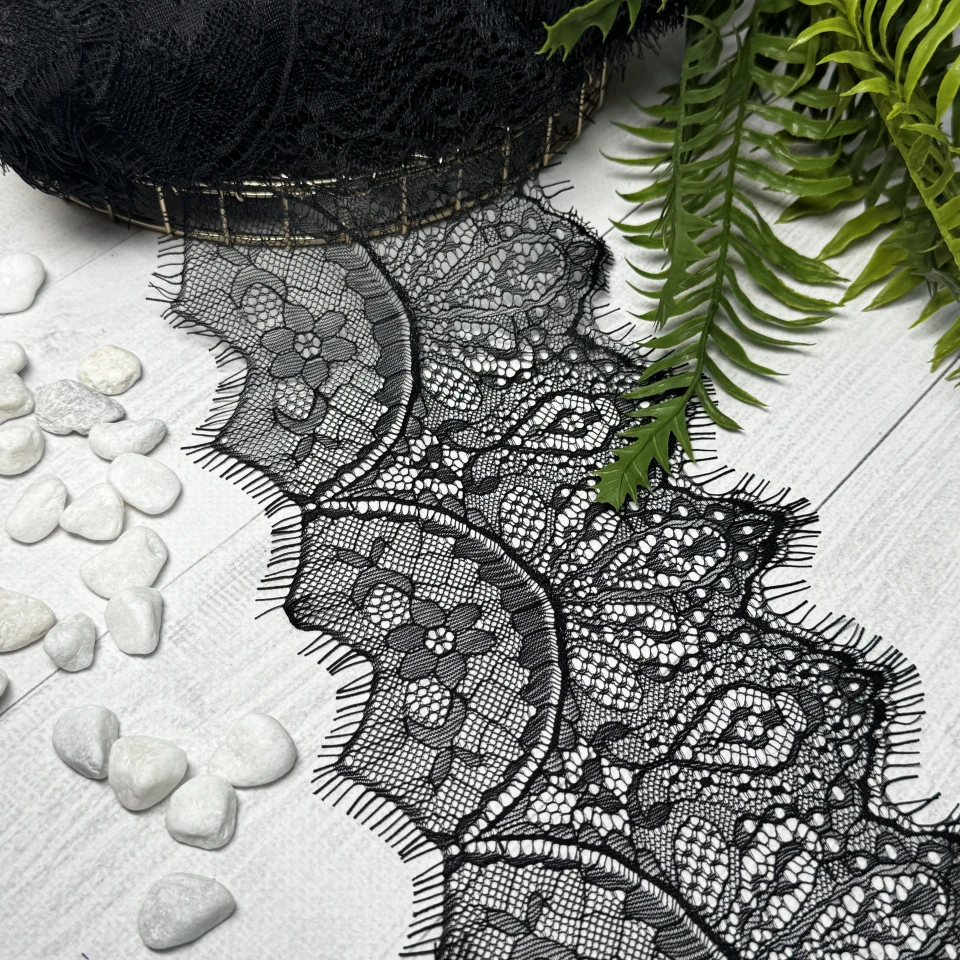 Мереживо французьке 925 см. (10*3) / 16 см., чорний