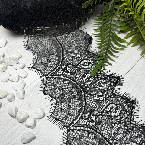 Мереживо французьке 925 см. (10*3) / 16 см., чорний