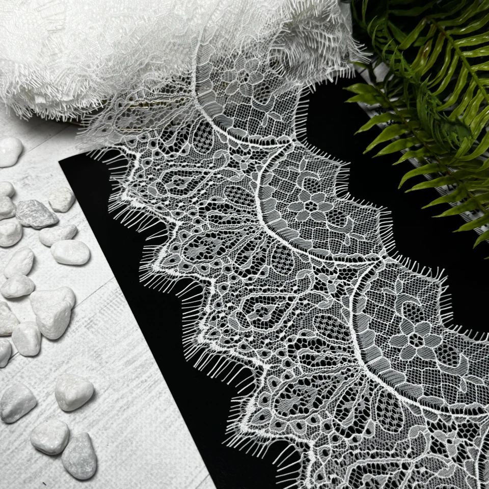 Мереживо французьке 925 см. (10*3) / 16 см., теплий білий