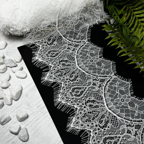 Мереживо французьке 925 см. (10*3) / 16 см., теплий білий