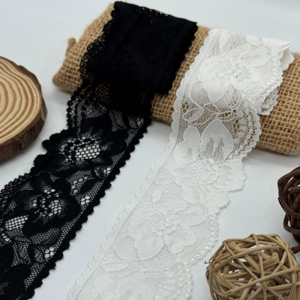 Мереживо стрейч 8551 (223 ярдів), чорний