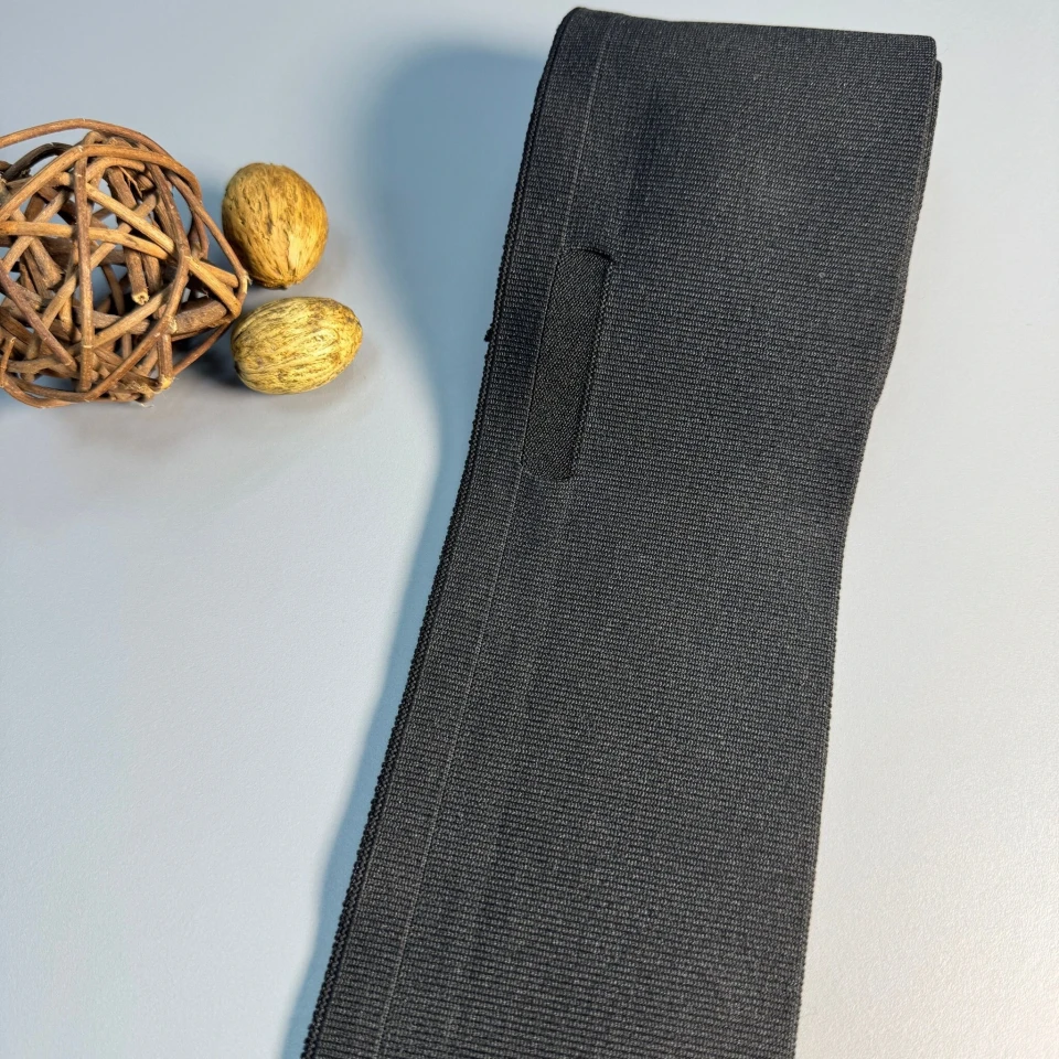 Пояс трикотажний довяз D#1 (8.5см*90 см), чорний