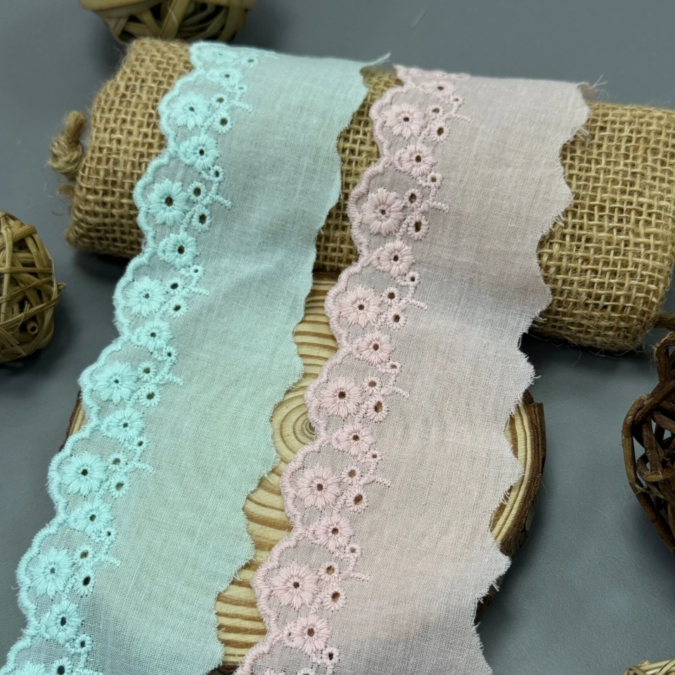 Мереживо прошва 100232 5,5 см.(32 ярдів/29,26 м.), бірюзовий