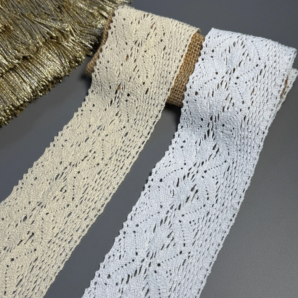 Мереживо макраме А6128 (50 ярдів/45,7 м), бежевий