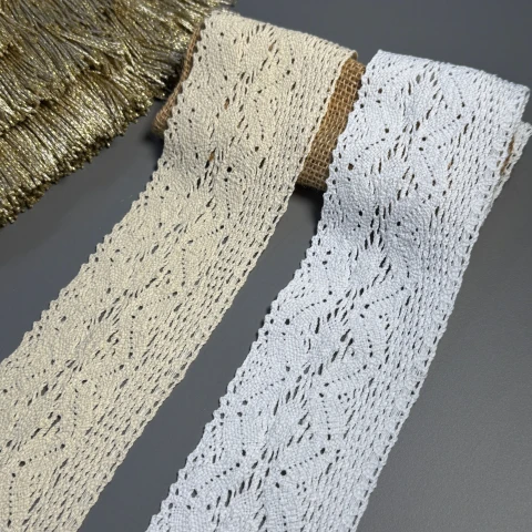 Мереживо макраме А6128 (50 ярдів/45,7 м), бежевий