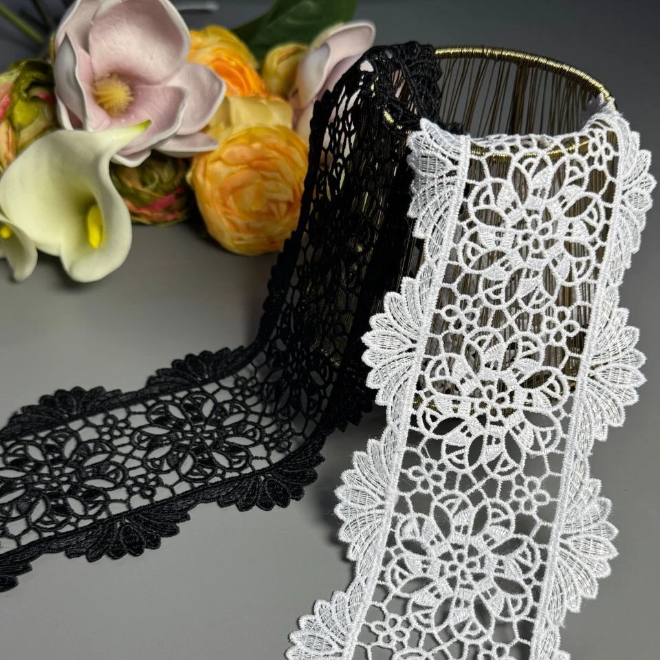 Мереживо поліестер ВВ203058 9 см.(15 ярдів/13.5 м.), білий