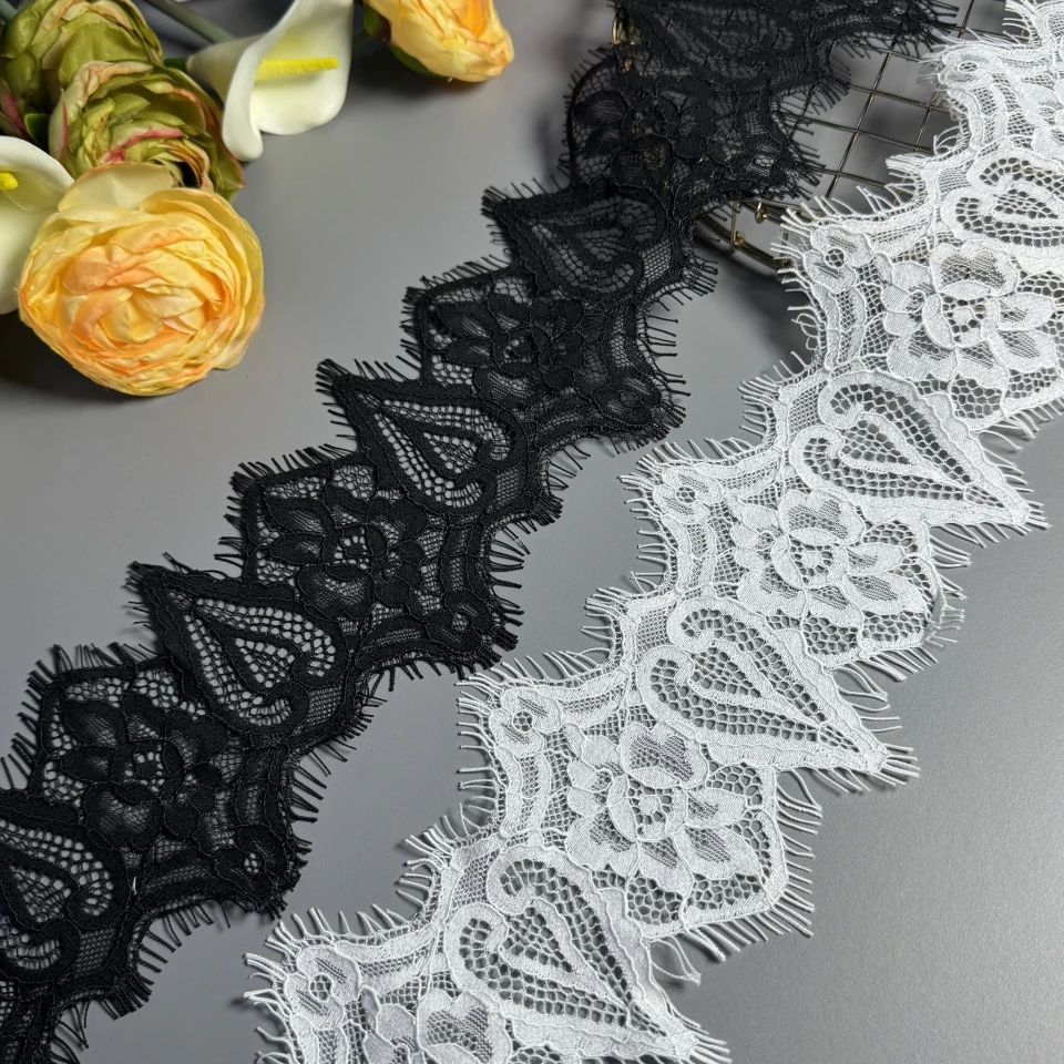 Мереживо французьке J73087 11 см. (10*3 м.), теплий білий