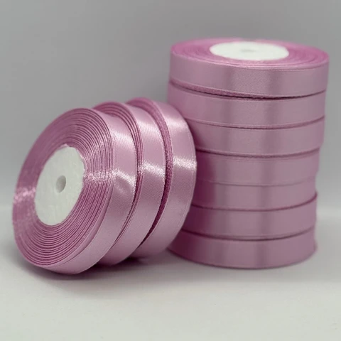 Лента атласная 1.2 см (10*36 ярдов), 175 тёплый розовый