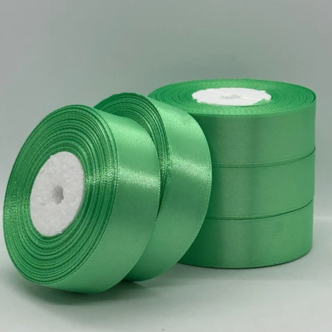 Стрічка атласна 2.5 см (5*36 ярдів), 138 зелене море