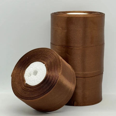 Стрічка атласна 5 см (4*36 ярдів), 31 темний коричневий