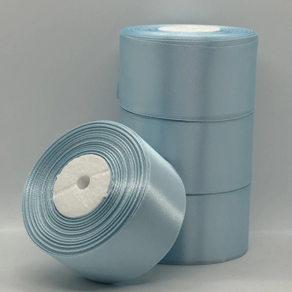 Стрічка атласна 5 см (4*36 ярдів), 145 світлий небесний