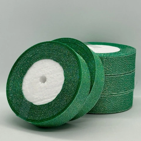 Тесьма парчовая 2,5 см (5*25 ярдов/22,75 м.), 54 моршвилин + серебро