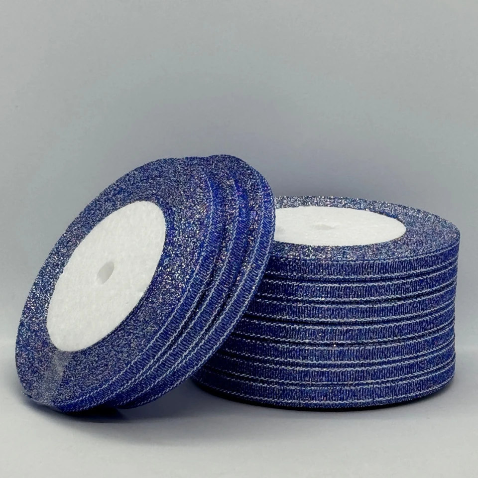 Тасьма парчева 0,6 см (10*25 ярдів/22,75 м.), 121 електрик + срібло