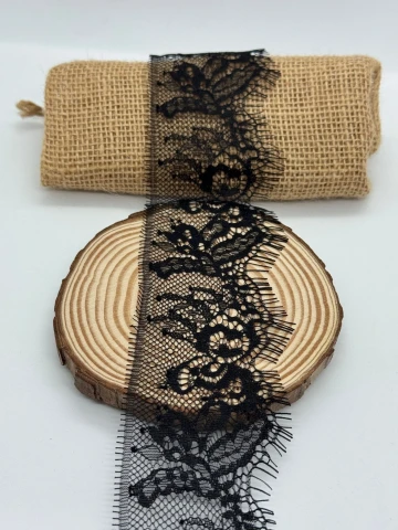 Мереживо французьке J73098 6 см. (10*3 м.), чорний