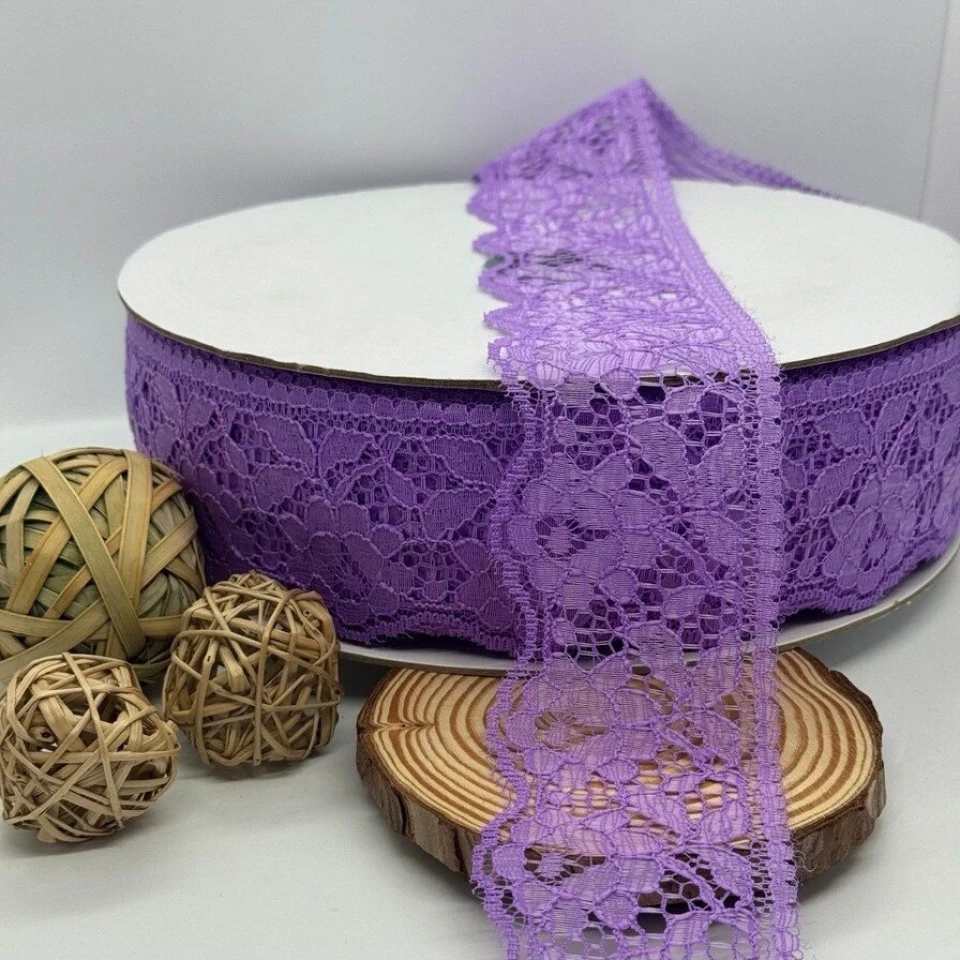 Мереживо поліестр кольорове 101 6 см (100 ярдів/91 м.), 20 фіолетовий