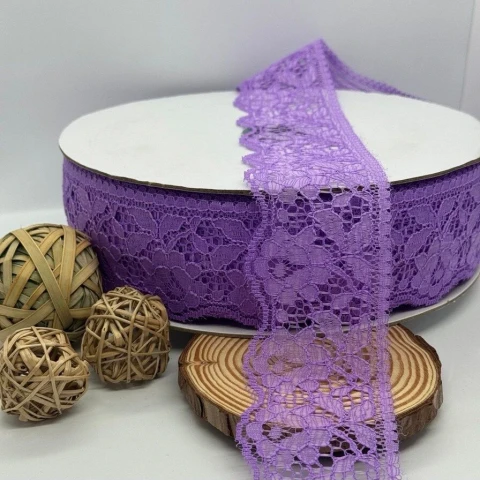 Мереживо поліестр кольорове 101 6 см (100 ярдів/91 м.), 20 фіолетовий