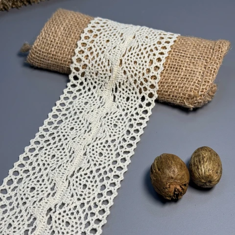 Мереживо макраме 7366 8,5 см.(50 ярдів/45,7 м.), бежевий