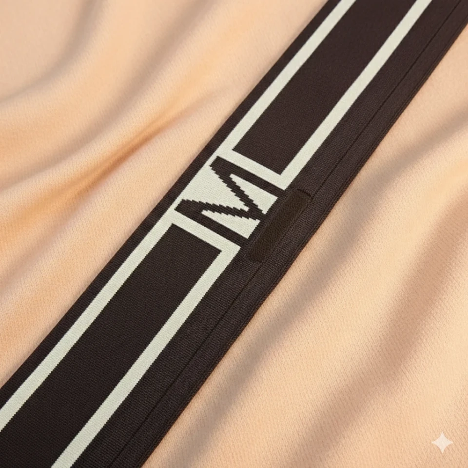 Пояс трикотажний довяз D#3 М (8.5см*90 см), темний коричневий