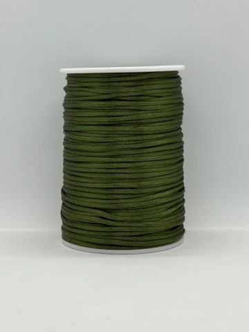 Шнур атласний корсетний 2.3 мм (100 ярдів/91,44 м.), 44 темно зелений