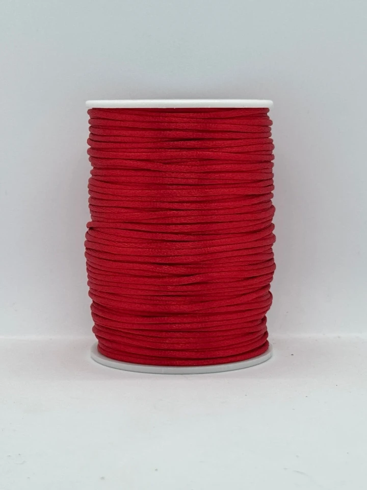 Шнур атласний корсетний 2.3 мм (100 ярдів/91,44 м.), 76 світлий бордовий