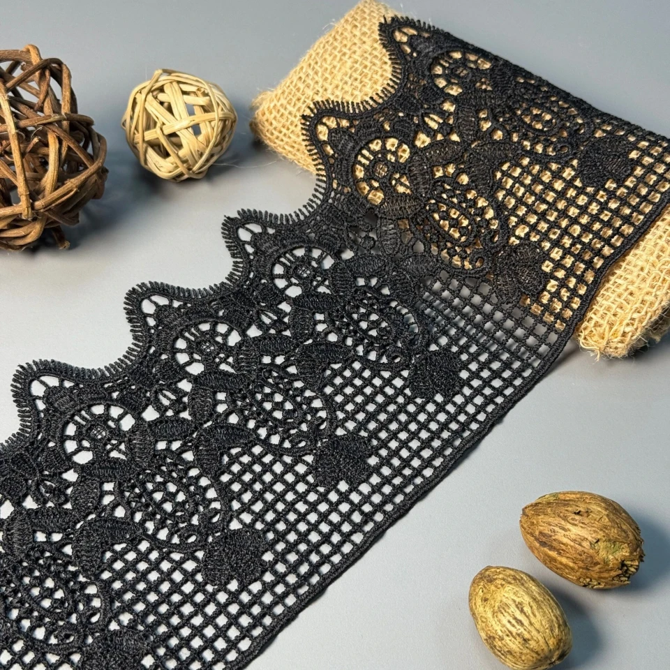 Мереживо поліестер 174 11,5 см.(19.5 метрів), чорний