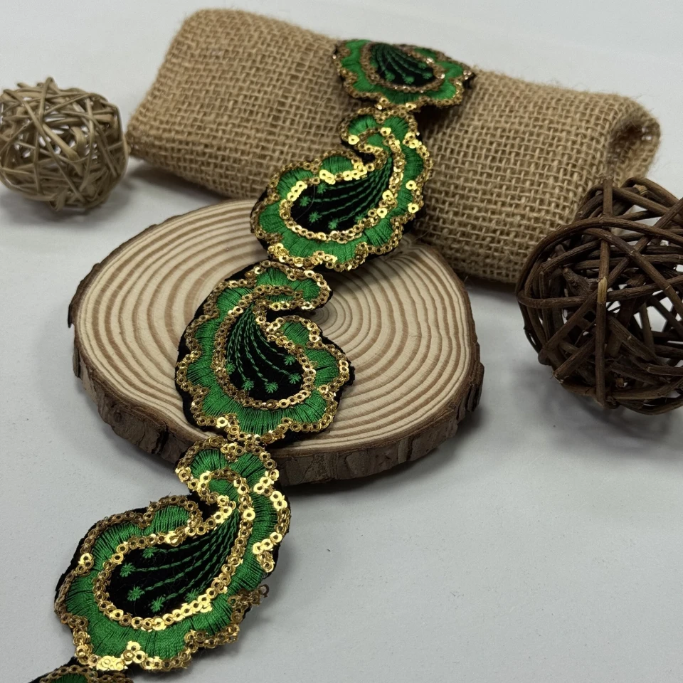 Тасьма клейова люрекс 7107 (4.8 м), зелений