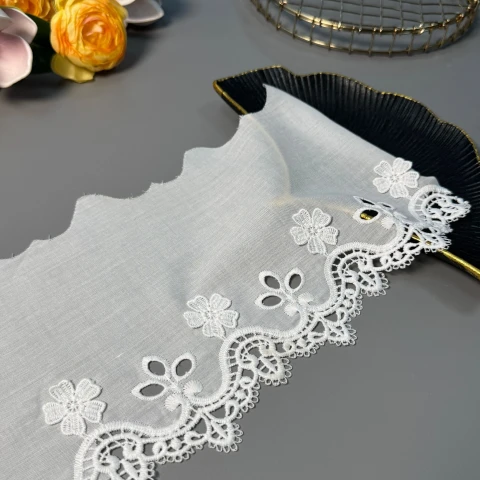 3D Мереживо прошва 0320800 17 см.(46 ярдів/42,06 м.), натуральний