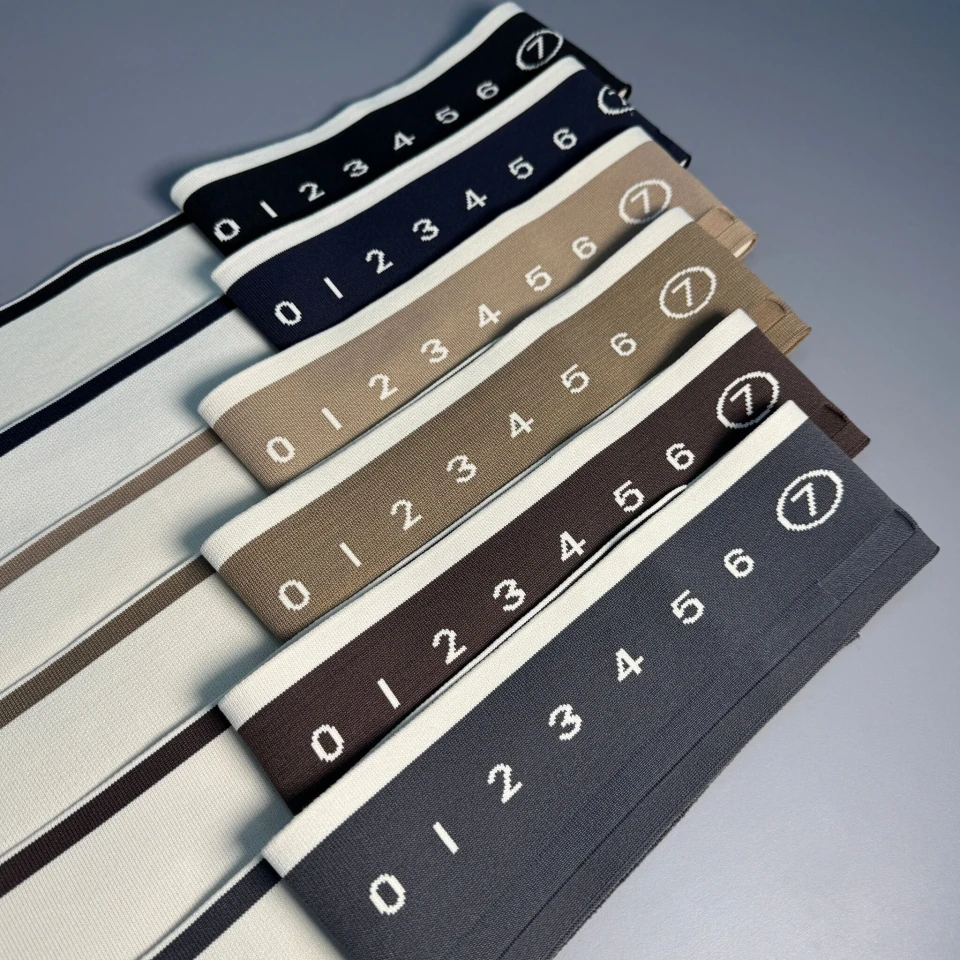 Пояс трикотажний довяз D#2 цифри (8.5см*90 см), чорний