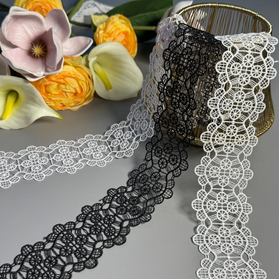 Мереживо поліестер ВВ103940 5 см.(15 ярдів/13.5 м.), білий