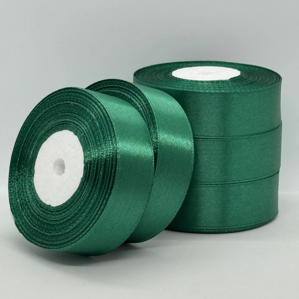 Стрічка атласна 2.5 см (5*36 ярдів), 56 ізумруд