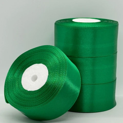 Стрічка атласна 4 см (5*36 ярдів) , 127 зелений гай