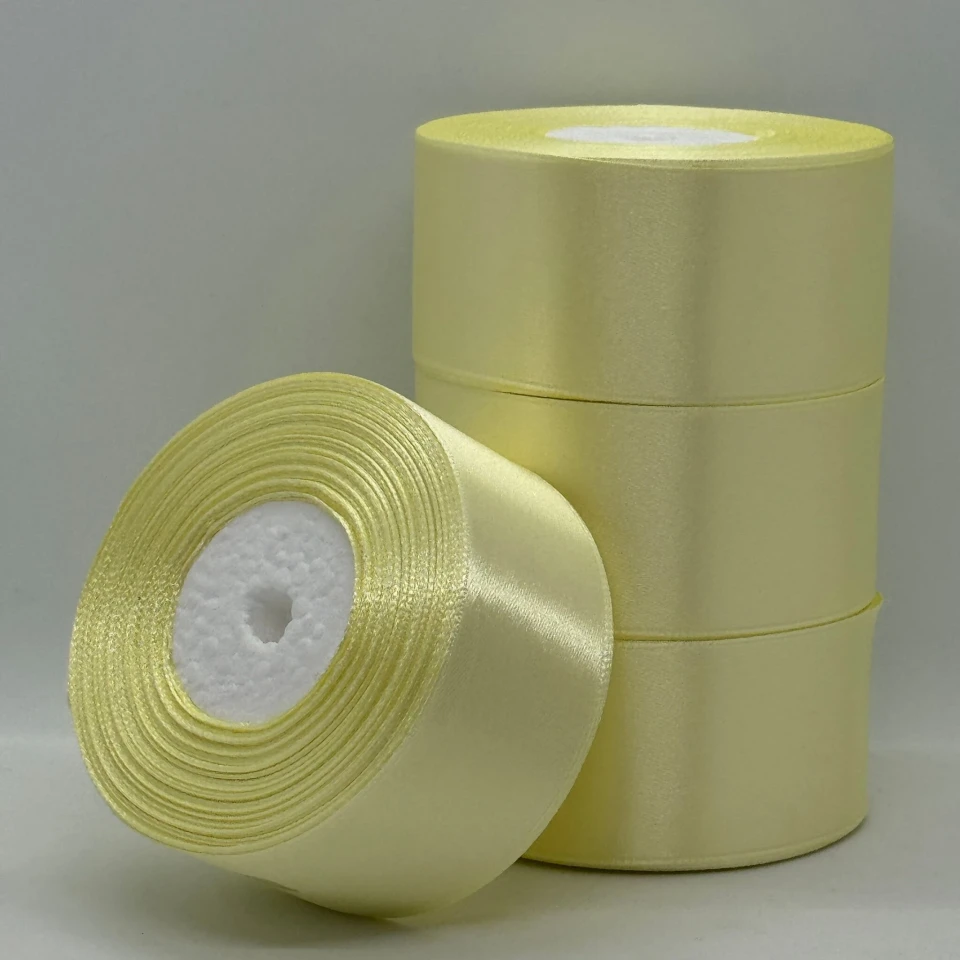 Стрічка атласна 4 см (5*36 ярдів) , 09 кукурудзяний