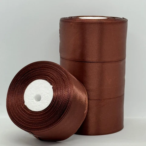 Стрічка атласна 5 см (4*36 ярдів), 70 шоколад