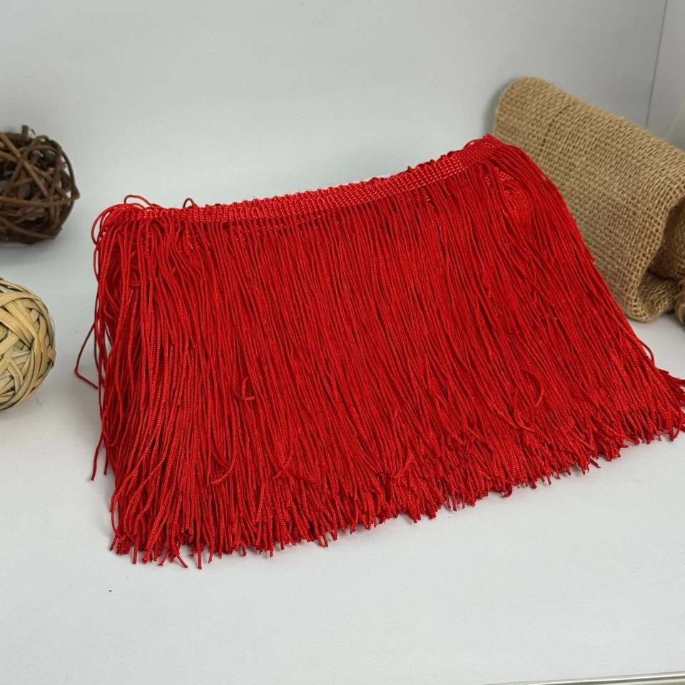 Бахрома танцювальна локшина 15 см (10 ярдів/9,14 м.), 26 червоний