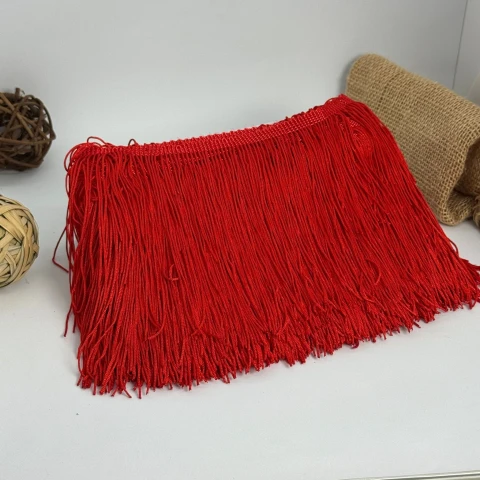 Бахрома танцювальна локшина 15 см (10 ярдів/9,14 м.), 26 червоний