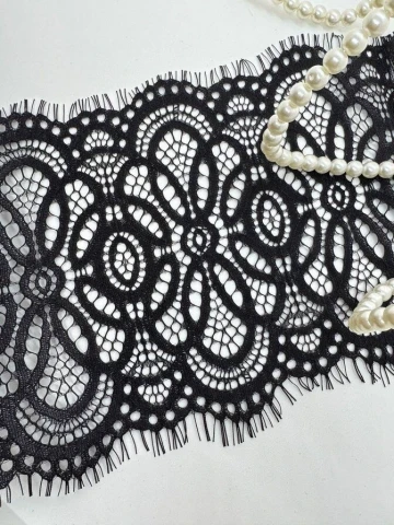 Мереживо французьке J73089 20 см. (10*3 м.), чорний